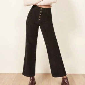 Reformation Austin Pant Black High Rise Cord